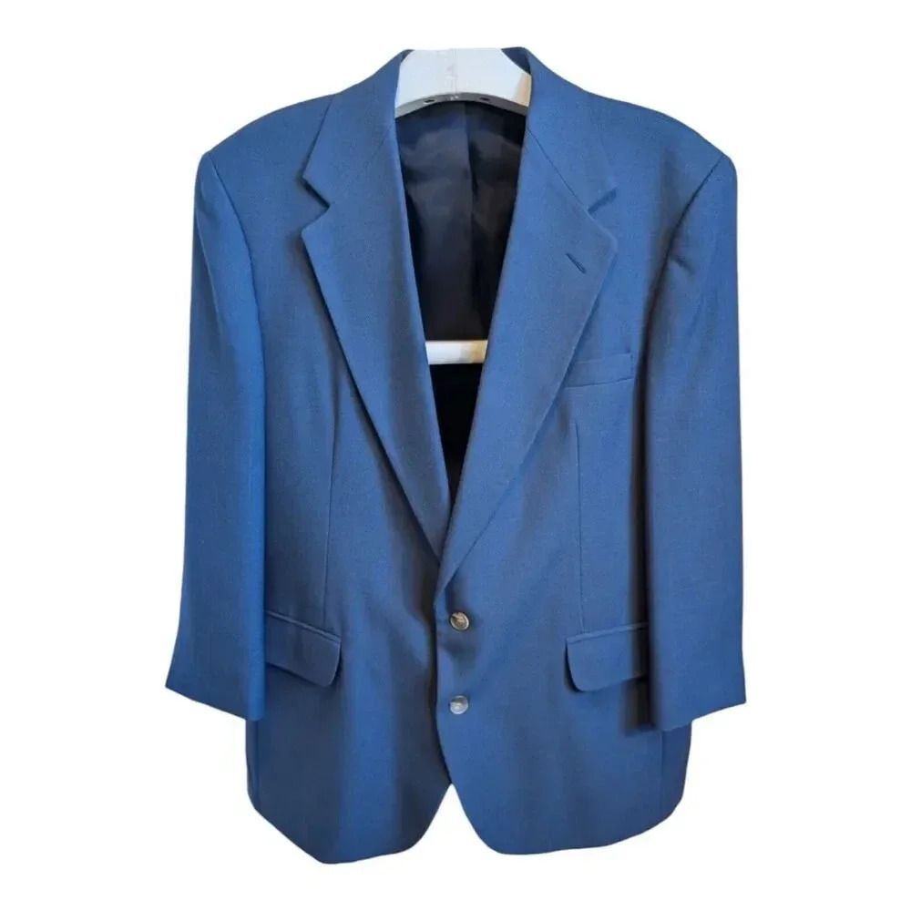 Haggar Blue Jacket Blazer Mens Size 40 Excellent Condition